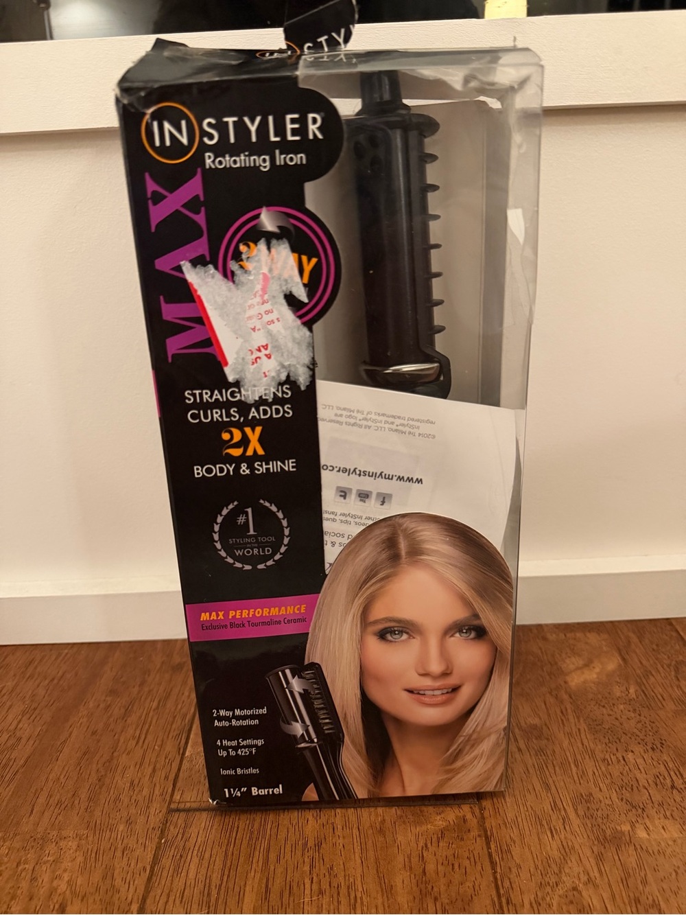 InStyler MAX Rotating Iron Hair Styler - Black - Tested & Works